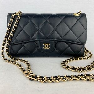COPY - CHANEL Matelasse Wallet on Gold Micro Chain